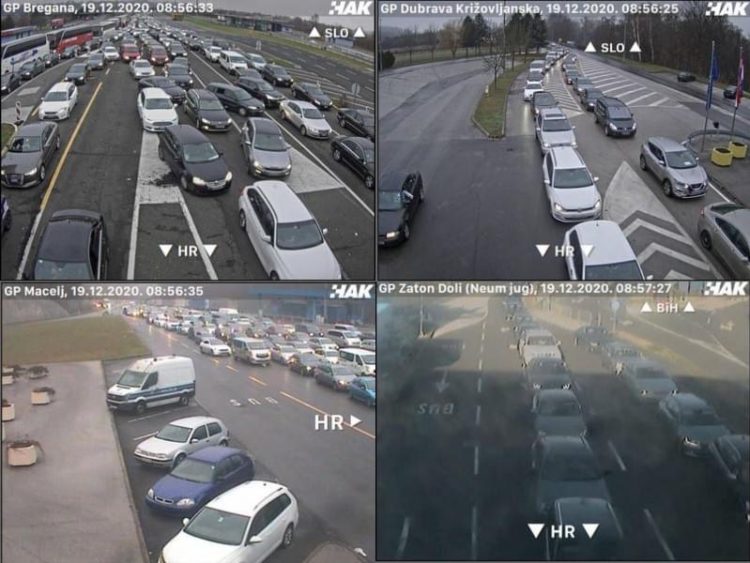 Na granicama kilometarske gužve, za ulazak u Hrvatsku čeka se i do šest sati