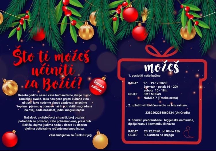 Široki Brijeg: Što ti možeš učiniti za Božić?