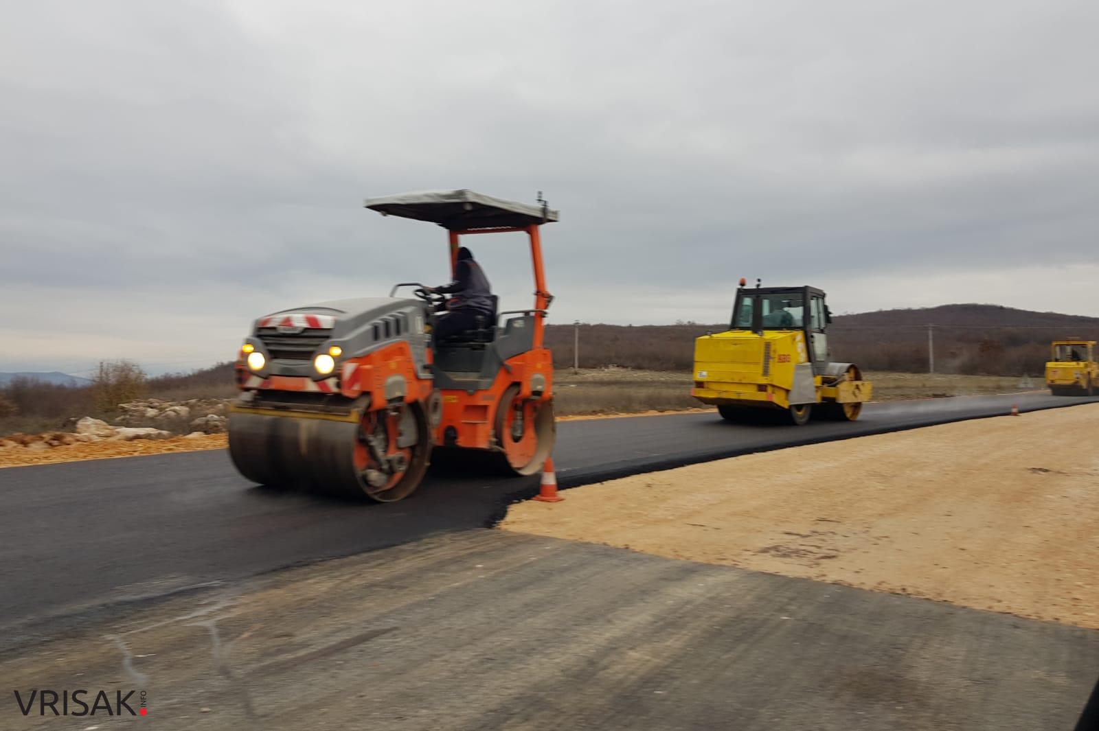 Regionalna cesta Široki Brijeg – Međugorje: U tijeku asfaltiranje na Polugrini (FOTO)