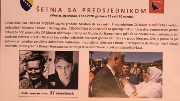 Komšić u Mostaru organizira “korona party”