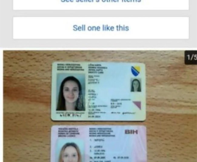 Osobni dokumenti građana BiH se prodaju na eBayu