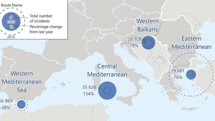 Tijekom 2020. u Europu stiglo 124 000 imigranata, i to 90 posto muškarci