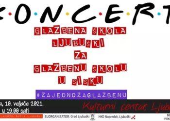 Najava – Humanitarni koncert Glazbene škole Ljubuški