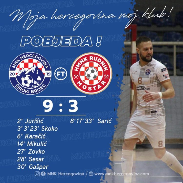 MNK Hercegovina nastavila pobjednički niz