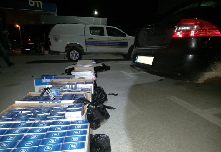 Zaustavljeno krijumčarenje cigarata iz Hercegovine u vrijednosti 17.570 KM