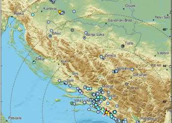 Još jedan potres; tresla se Dalmacija i Hercegovina
