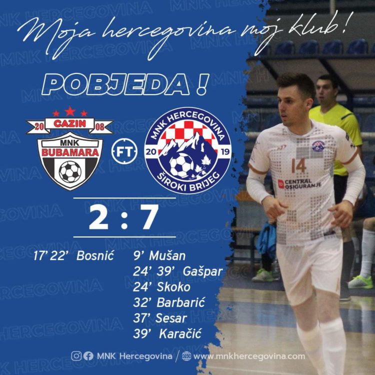 Malonogometaši Hercegovine slavili u Cazinu