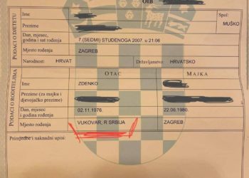 U Zagrebu mu izdali rodni list na kojem piše da je Vukovar u Srbiji