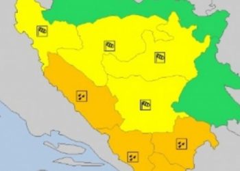 Upaljeni meteoalarmi za područje Hercegovine