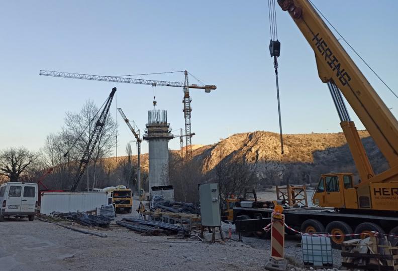 Koridor Vc: Radovi na izgradnji mosta Počitelj u punom jeku