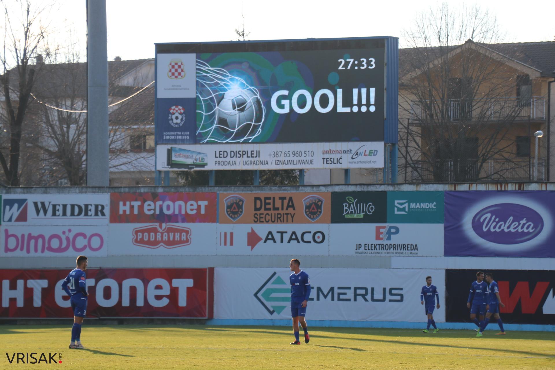 NK Široki Brijeg u četvrtfinalu Kupa BiH poražen od Borca