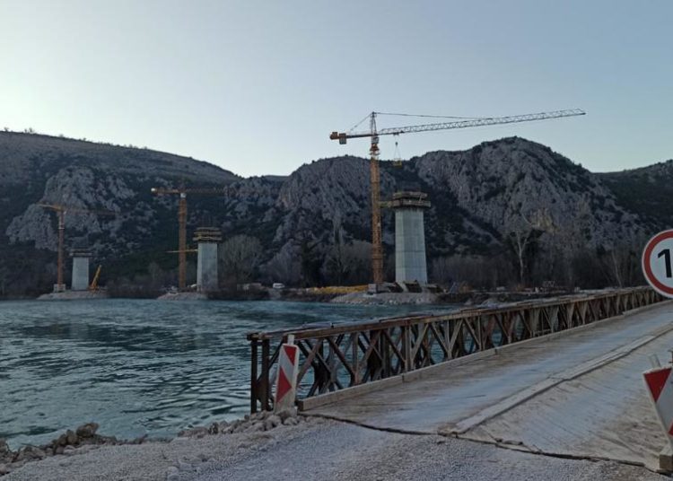 Koridor Vc: Radovi na izgradnji mosta Počitelj u punom jeku