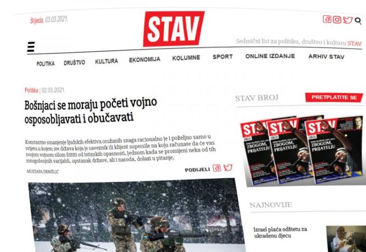 Bošnjaci se pozivaju na buđenje i vojnu obuku