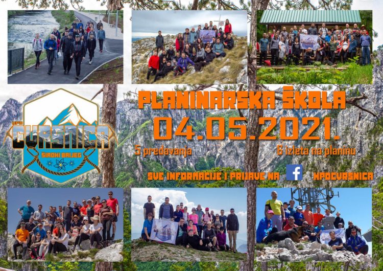 HPD Čvrsnica organizira planinarsku školu