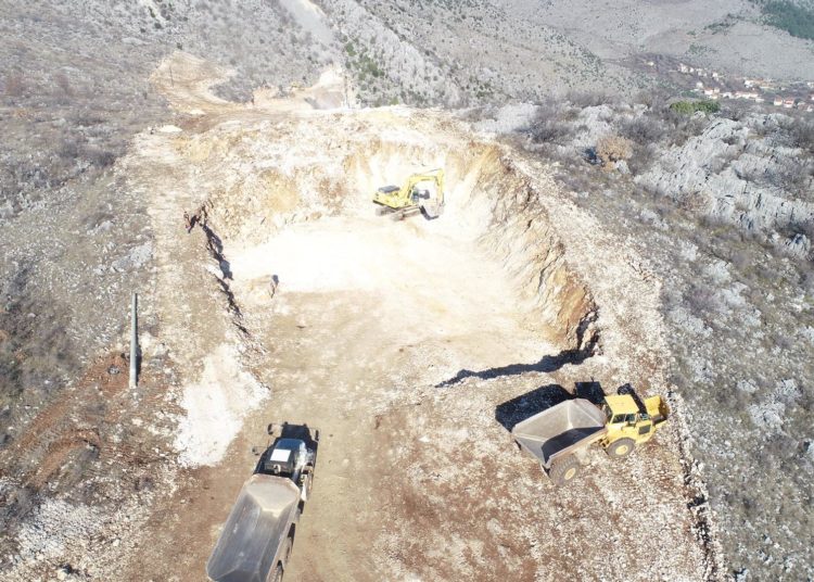 Mostarska južna obilaznica: Postavljaju se temelji za vijadukt koji će ići iznad Rodoča