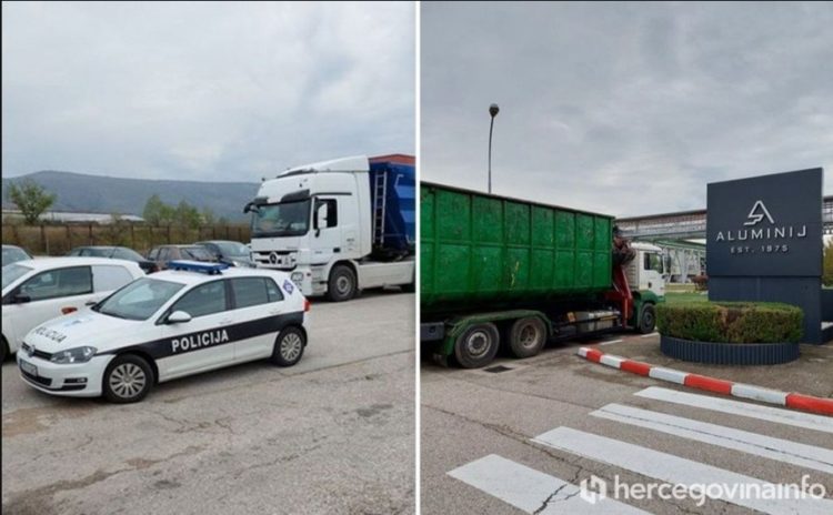 Kamioni tvrtke MZ Company blokirali ulaz u Aluminij