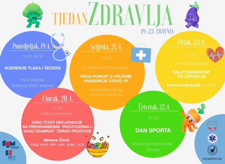Studentski zbor Sveučilišta u Mostaru organizira Tjedan zdravlja