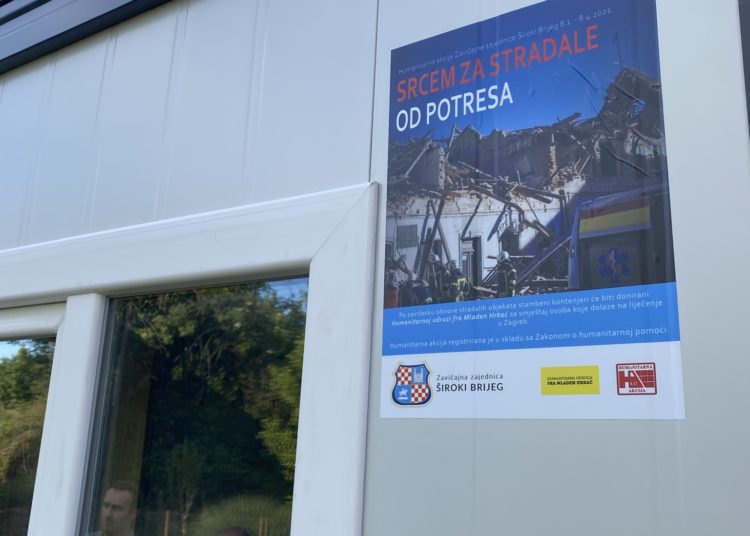 Isporučen kontejner u Petrinji u sklopu humanitarne akcije “Srcem za stradale od potresa” u organizaciji ZZŠB