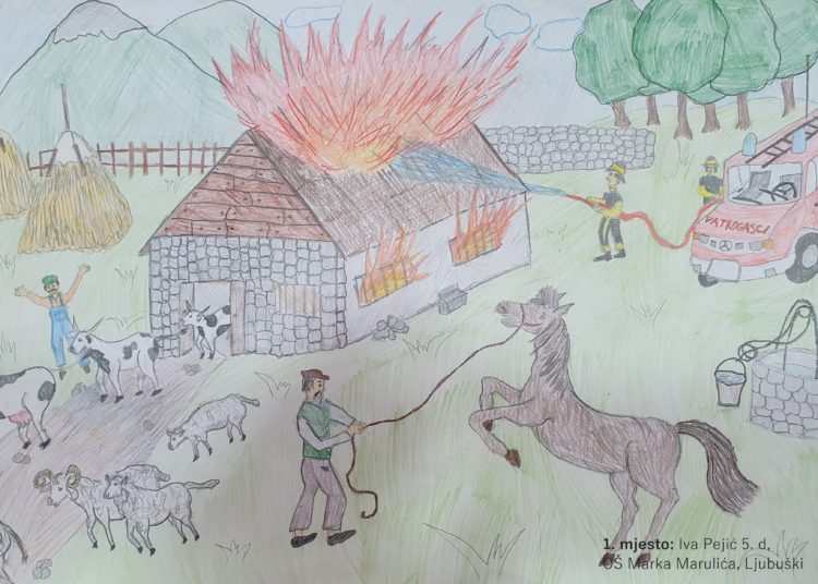 Dodijeljene nagrade i priznanja djeci i učenicima za najbolje likovne radove na temu vatrogastva