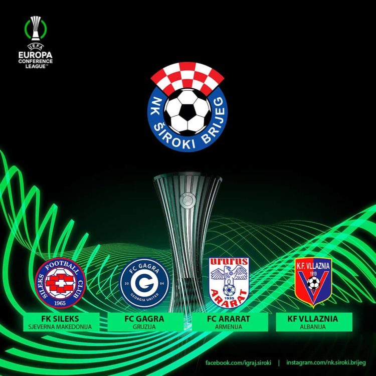 Široki Brijeg saznao potencijalne protivnike u 1. kolu kvalifikacija Konferencijske lige