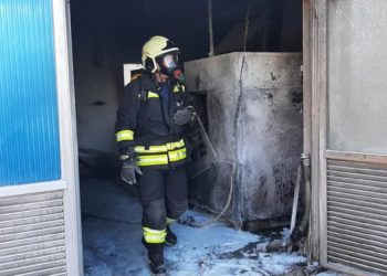 Požar na poslovnom objektu u Širokom Brijegu