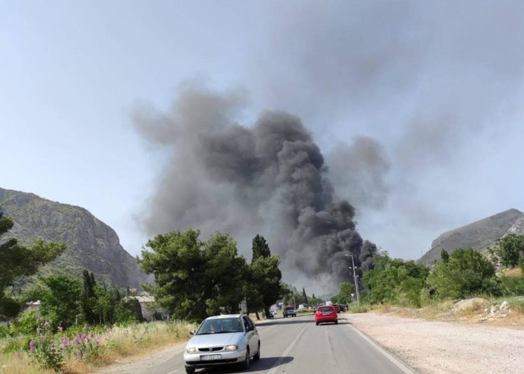 Veliki požar u Mostaru