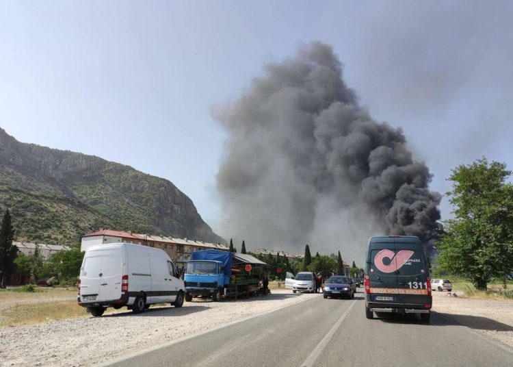 Veliki požar u Mostaru