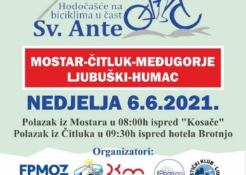 Biciklistički klub Ljubuški i ove godine u organizaciji hodočašća na biciklima u čast sv. Ante na Humcu