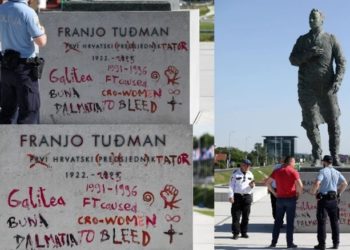 Išaran spomenik Franji Tuđmanu u Zagrebu