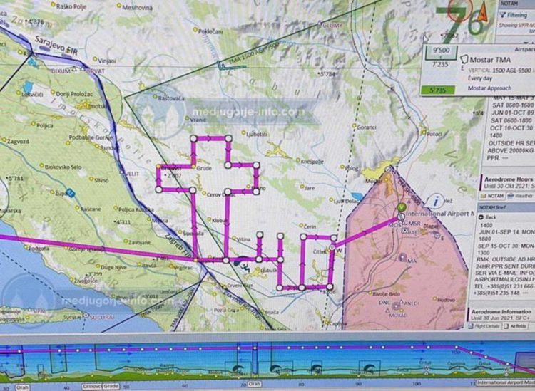 40. obljetnicu Gospinih ukazanja pilot proslavio na nebu iznad Međugorja