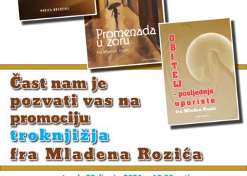 Najava: Predstavljanje troknjižja fra Mladena Rozića u kinu Borak