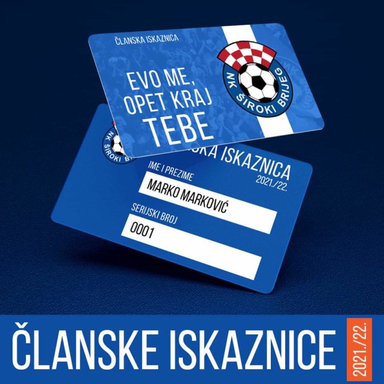 Od ponedjeljka možete imati člansku iskaznicu NK Široki Brijeg