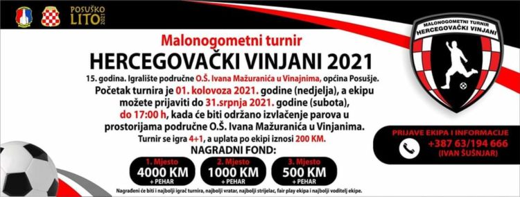 Prijavite se na 15. malonogometni turnir ”Hercegovački Vinjani”