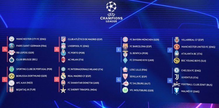 Održan ždrijeb skupina Lige prvaka