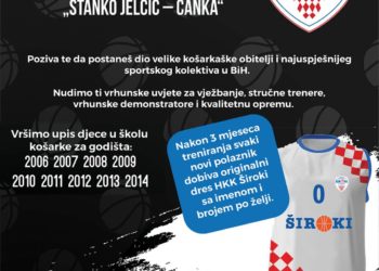 Upiši se u Školu košarke HKK Široki “Stanko Jelčić – Ćanka”