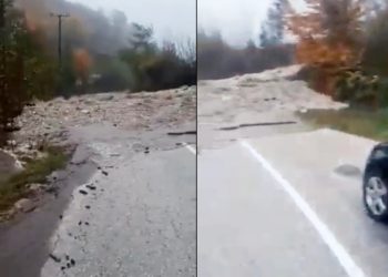 Ogromna količina zemlje i vode na magistralnoj putu M-17.5 Jablanica-Blidinje