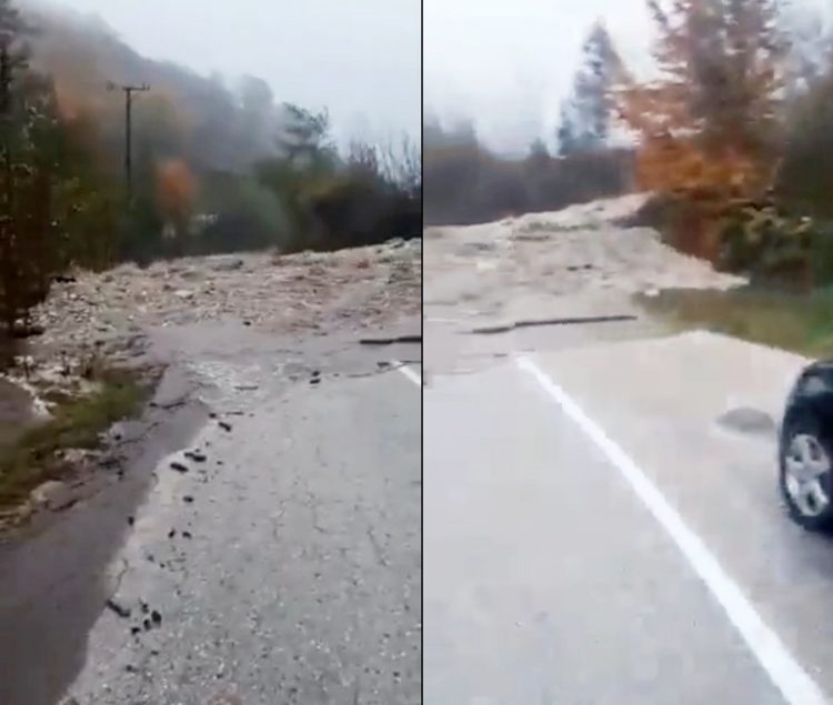 Ogromna količina zemlje i vode na magistralnoj putu M-17.5 Jablanica-Blidinje