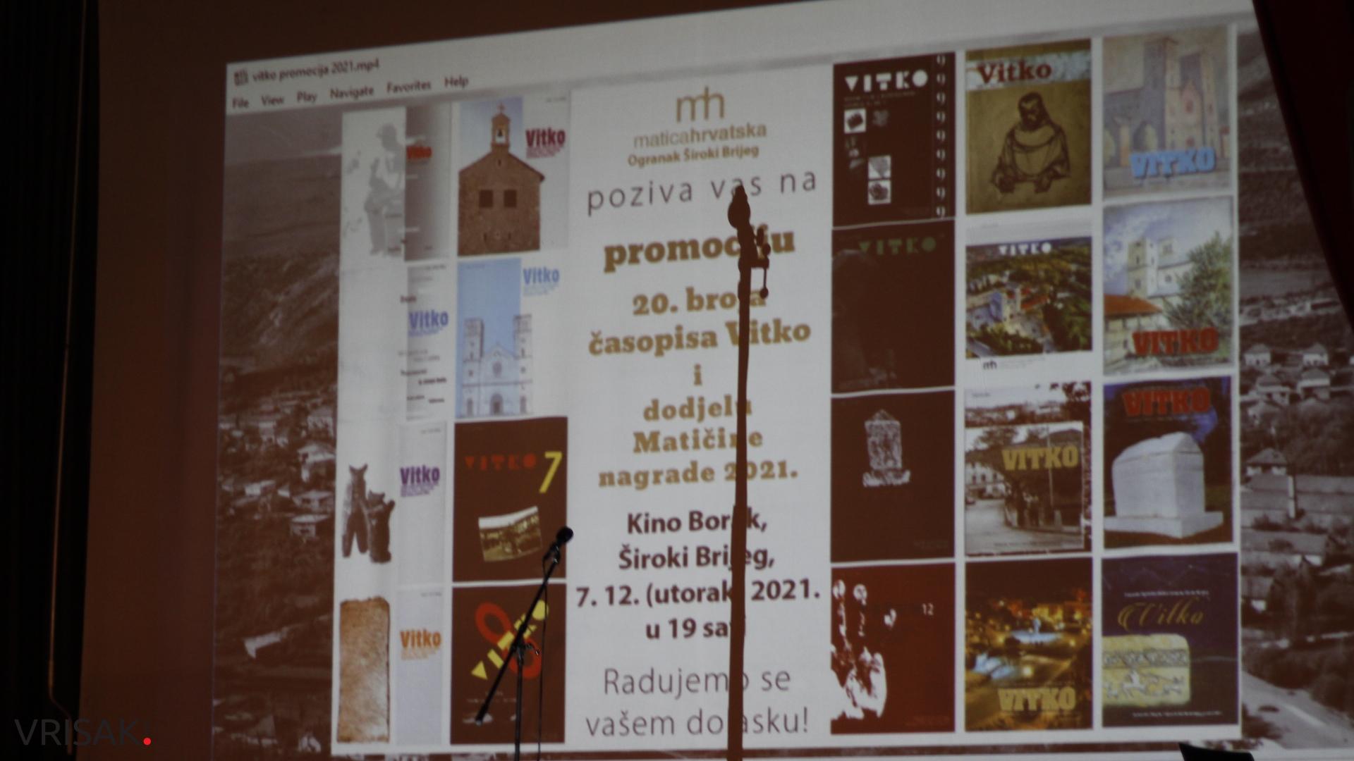 U Širokom Brijegu predstavljen jubilarni 20. broj časopisa “Vitko”