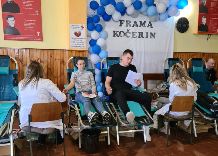 Kočerin: Prikupljeno 35 doza krvi