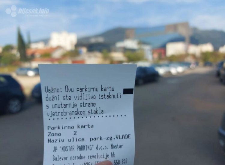 Kreće prodaja parking karata u Mostaru