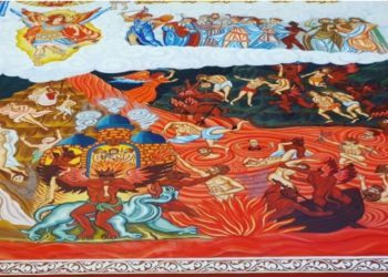Skandalozno: Na freski u pravoslavnoj crkvi oslikan kardinal Stepinac kako gori u paklu