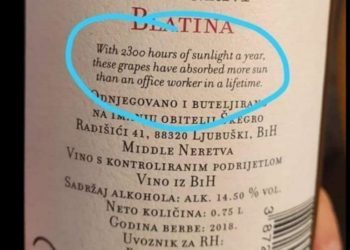 Boca vina iz Ljubuškog postala hit na internetu