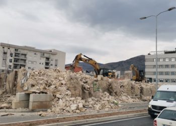 Mostar: Srušeni ostatci stare Željezničke stanice