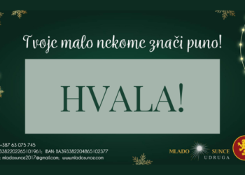 Zahvala Udruge Mlado Sunce donatorima