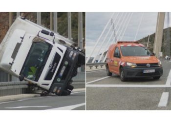 Bura prevrnula kamion u Dubrovniku
