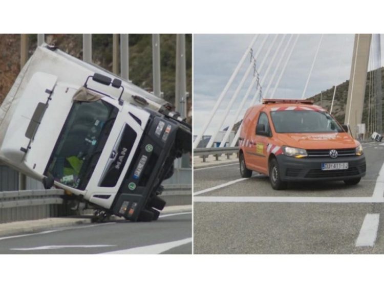 Bura prevrnula kamion u Dubrovniku