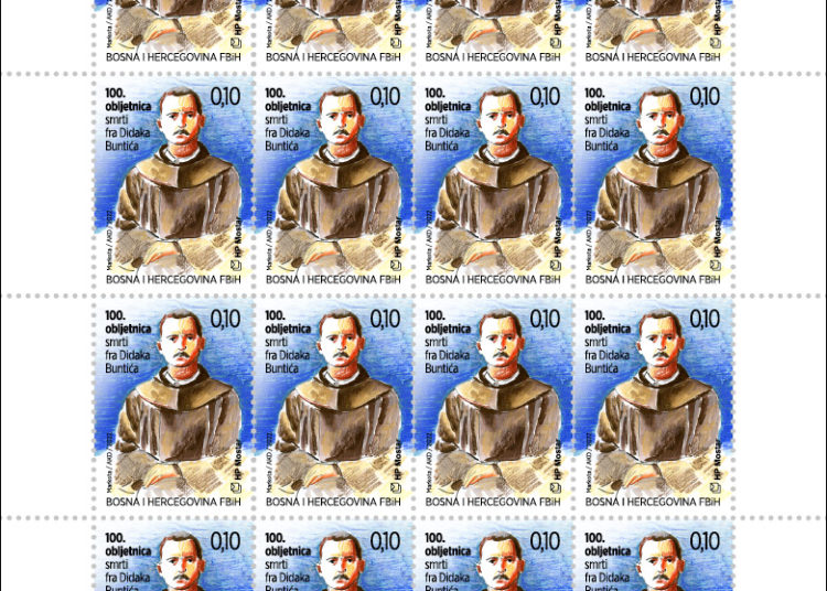 HP Mostar prigodnom markom obilježava 100. obljetnicu smrti fra Didaka Buntića