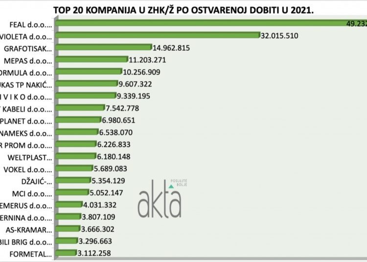 Ovo je TOP 20 kompanija u ŽZH