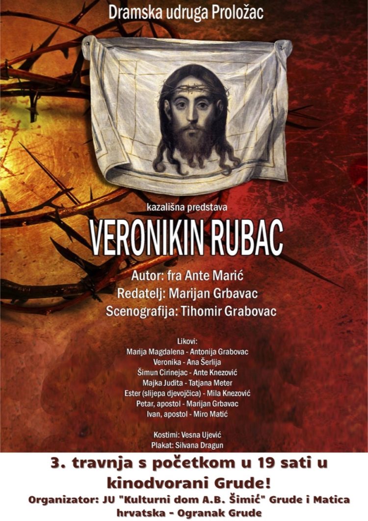 Najava: Kazališna predstava “Veronikin rubac”
