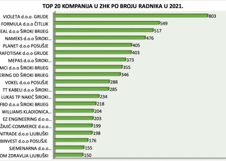 Ovo je TOP 20 kompanija u ŽZH